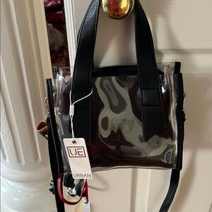 Urban Expressions Black and Clear Mini Bag